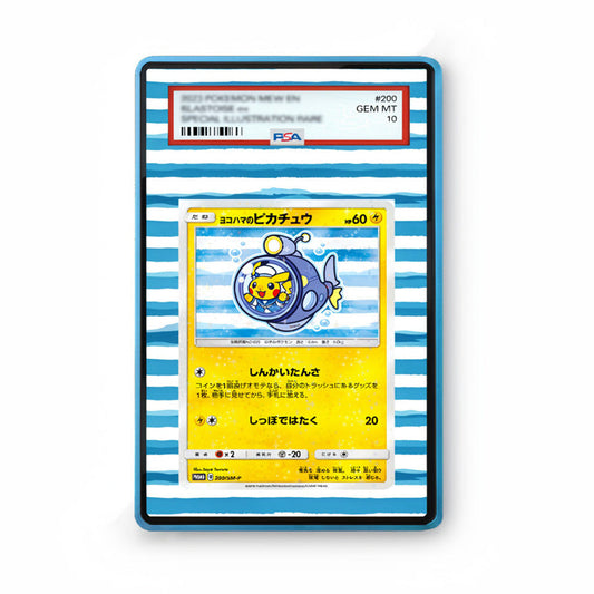 Yokohama's Pikachu - Gradeguardian Extended Artwork For Psa / Cgc / Bgs / Tag-1