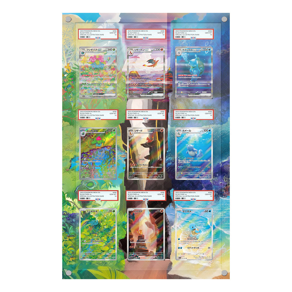 151 Starter Evolution Set - Pokémon Extended Artwork Protective Card Wall Frame-2