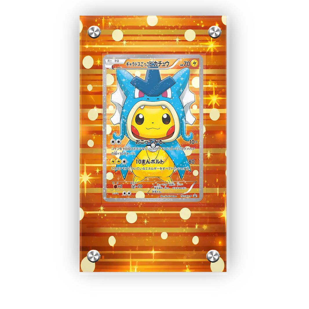 Poncho Pikachu x Gyarados - Pokémon Extended Artwork Protective Card Display Case