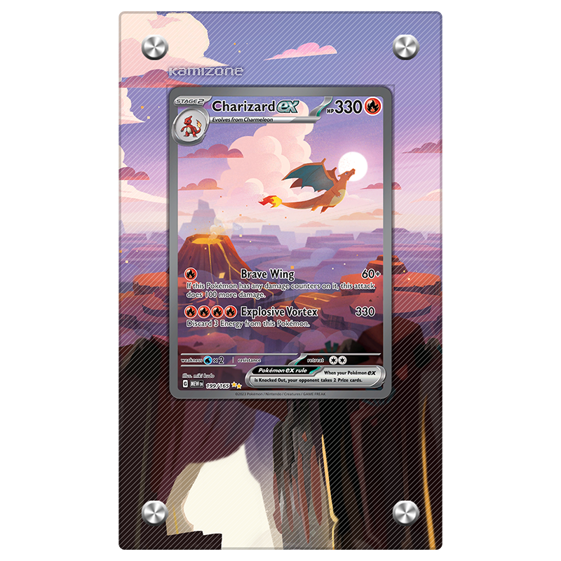 Charizard EX 199/165 - Pokémon Extended Artwork Protective Display Case Psa/cgc/raw-4