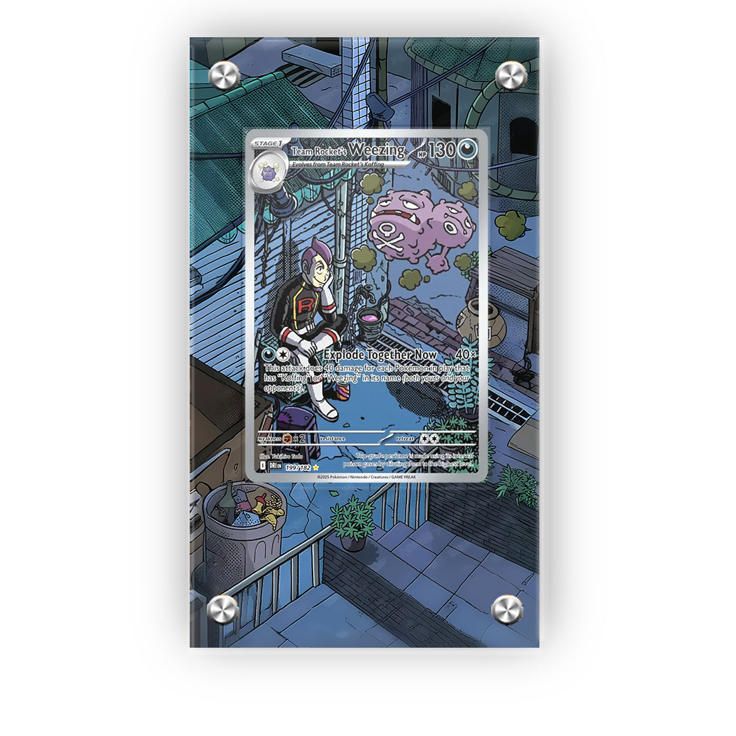 Team Rockets Weezing 199/182 - Pokémon Extended Artwork Protective Card Display Case