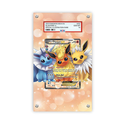 Flareon EX Rc28/rc32 - Pokémon Extended Artwork Protective Card Display Case Psa/cgc/tag/raw