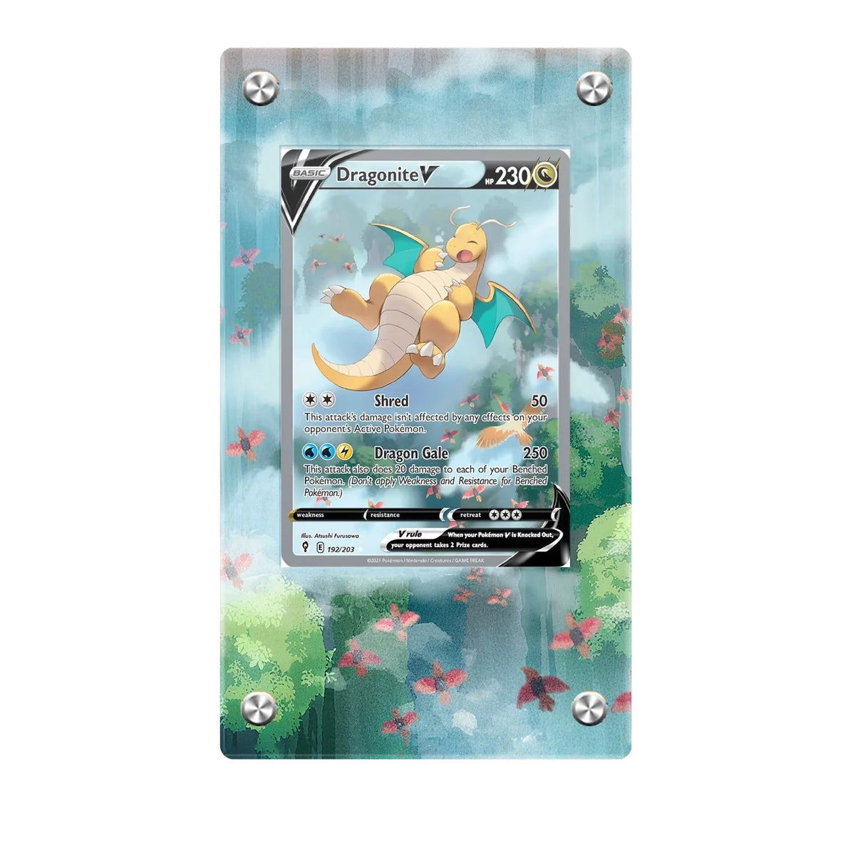 Dragonite V 192/203 - Pokémon Extended Artwork Protective Card Display Case Psa/cgc/tag/raw