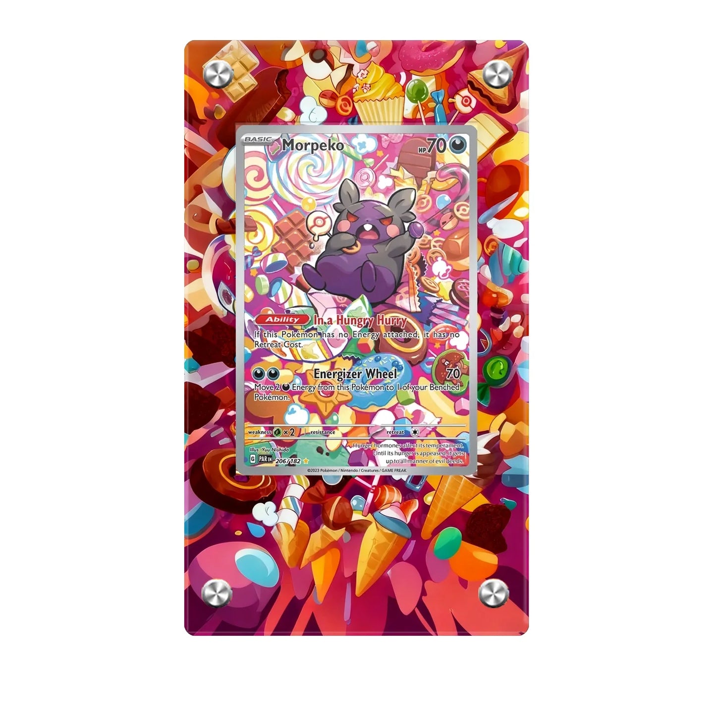 Morpeko 206/182 - Pokémon Extended Artwork Protective Card Display Case Psa/cgc/tag/raw-4