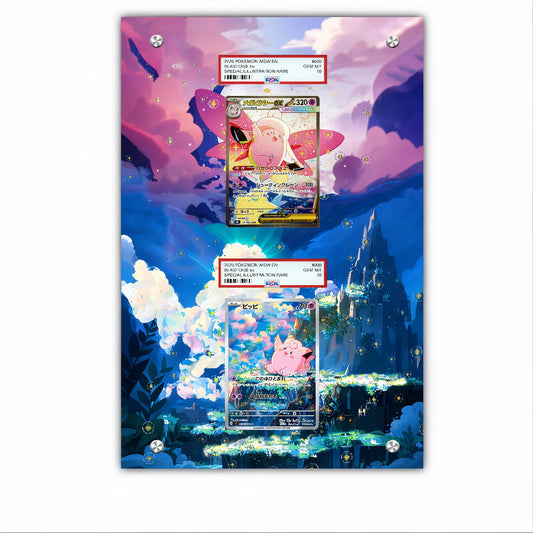 Clefairy & Mega Clefable - Combo Frame - Extended Artwork Acrylic Frame-1