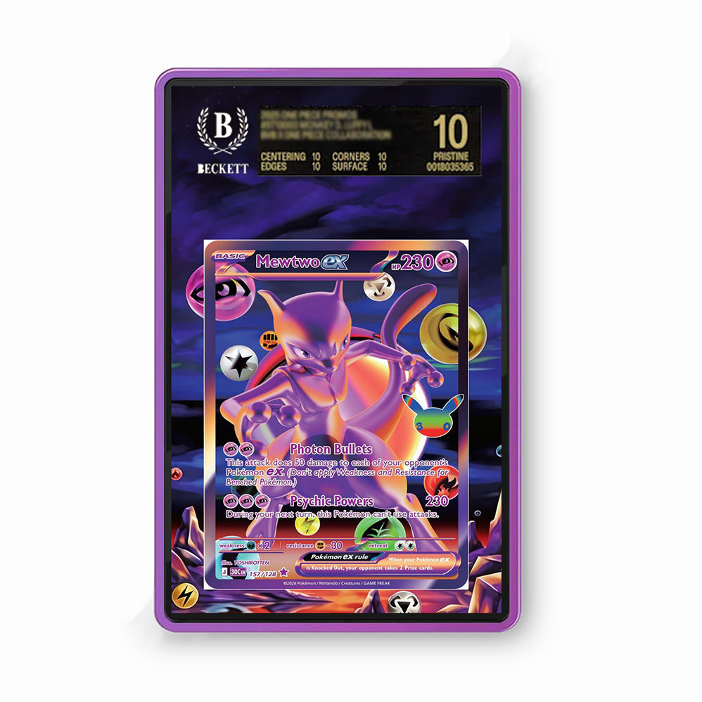 Mewtwo 157/128 30th Anniversary - Gradeguardian Extended Artwork For Psa / Cgc / Bgs / Tag-4