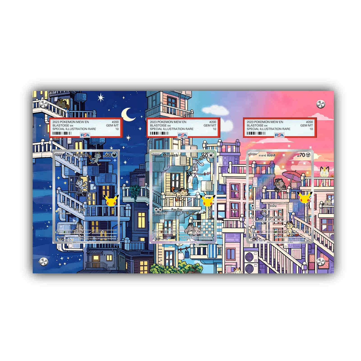Meowth, Galarian Meowth & Alolan Meowth - Pokémon Extended Artwork Protective Card Display Case-1
