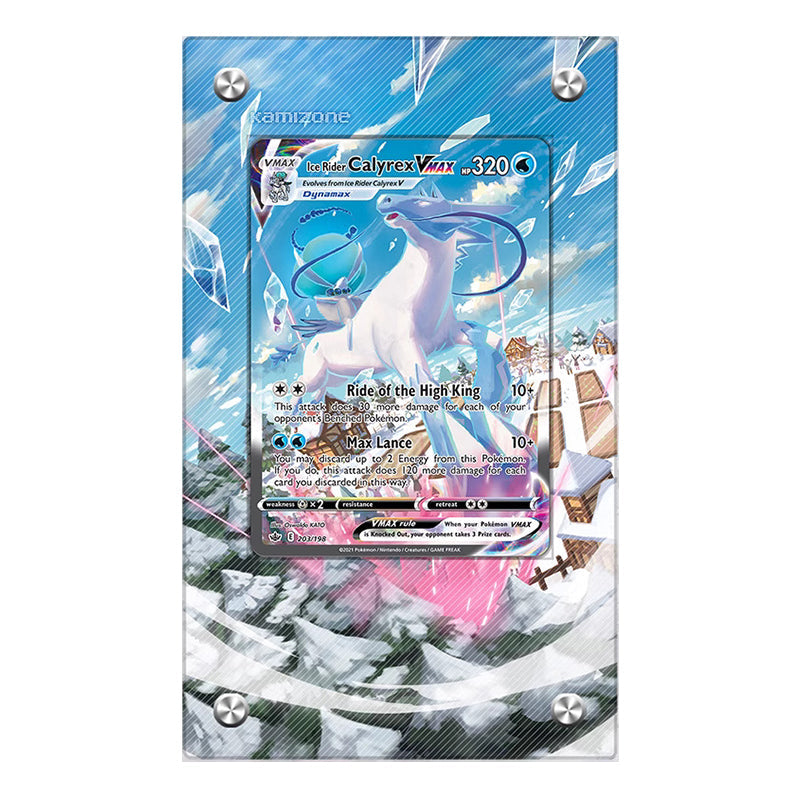 Ice Rider Calyrex VMAX 203/198 Pokémon Extended Artwork Display Case Psa/cgc/raw-4