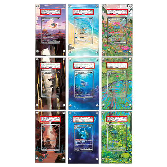 9 X 151 Starters Bundle - Pokémon Extended Artwork Protective Display Case Psa/cgc/raw