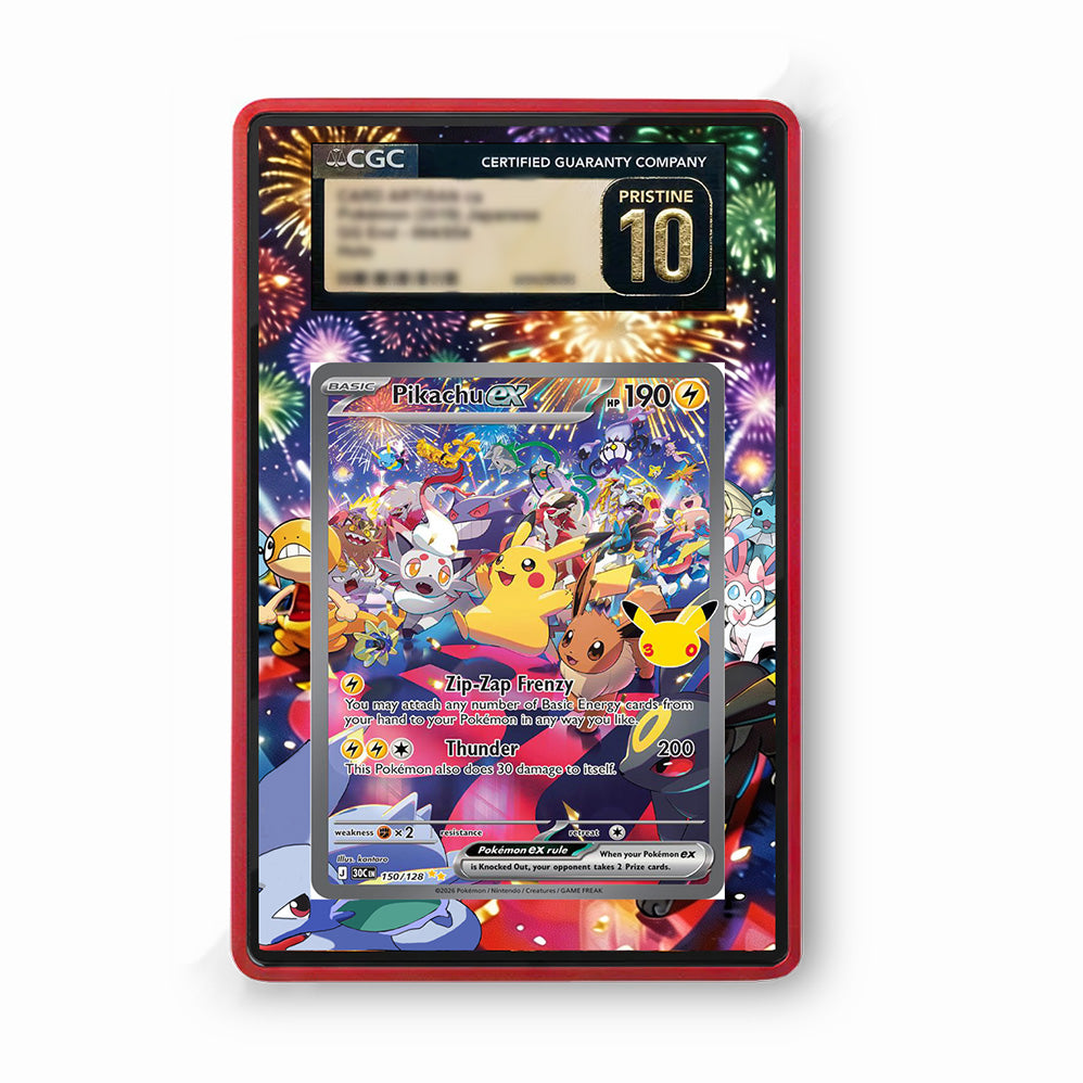 Pikachu 150/128 30th Anniversary - Gradeguardian Extended Artwork For Psa / Cgc / Bgs / Tag-4