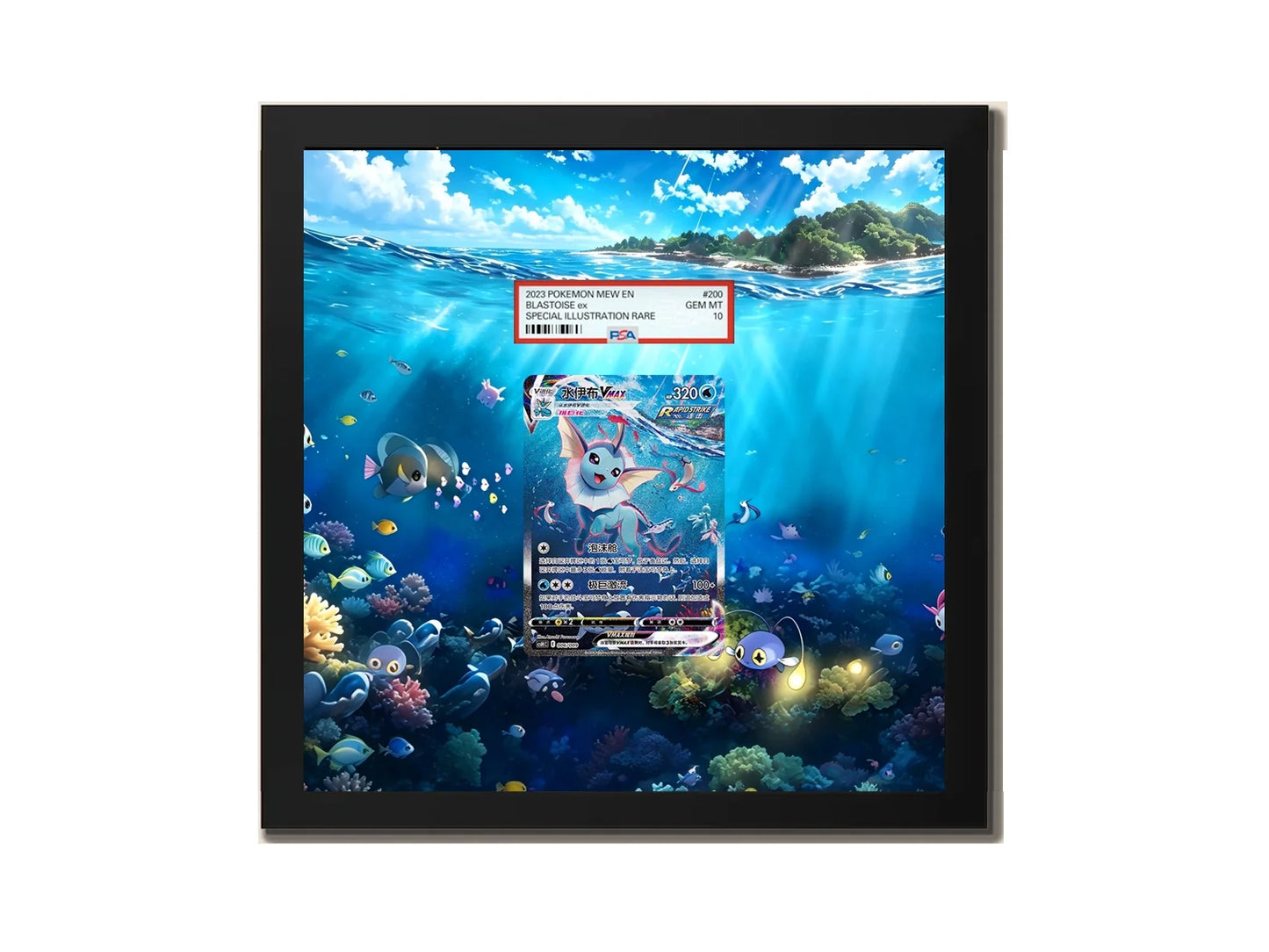 Vaporeon VMAX - SWSH182 - SWSH182 - Extended artwork Metal Frame