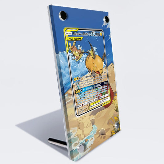 Raichu & Alolan Raichu GX 221/236 Pokémon Extended Artwork Protective Card Case-1