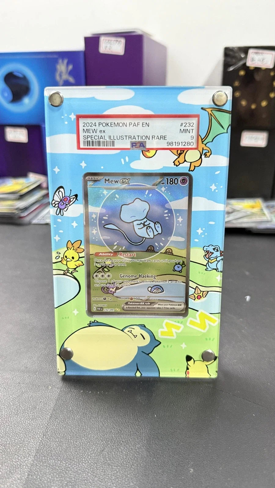Mew ex 232/091 Pokémon Extended PSA Artwork Protective Display Case