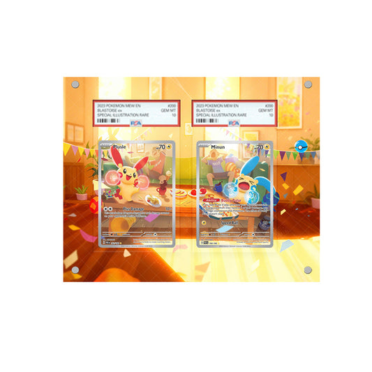 Plusle & Minun - Pokémon Extended Artwork Protective Card Display Case-1