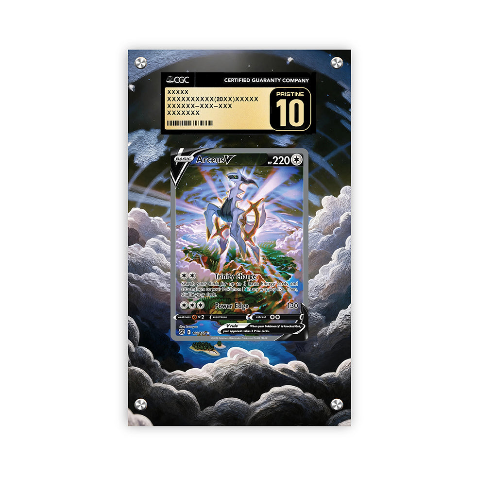 Arceus V 166/172 - Pokémon CGC Extended Artwork Protective Card Display Case