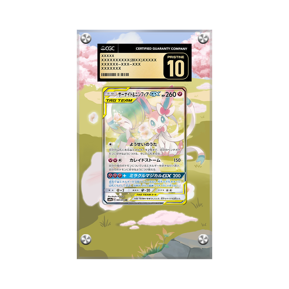 Gardevoir & Sylveon GX 205/214 Pokémon Extended Artwork Protective Display Case Psa/cgc/raw-2