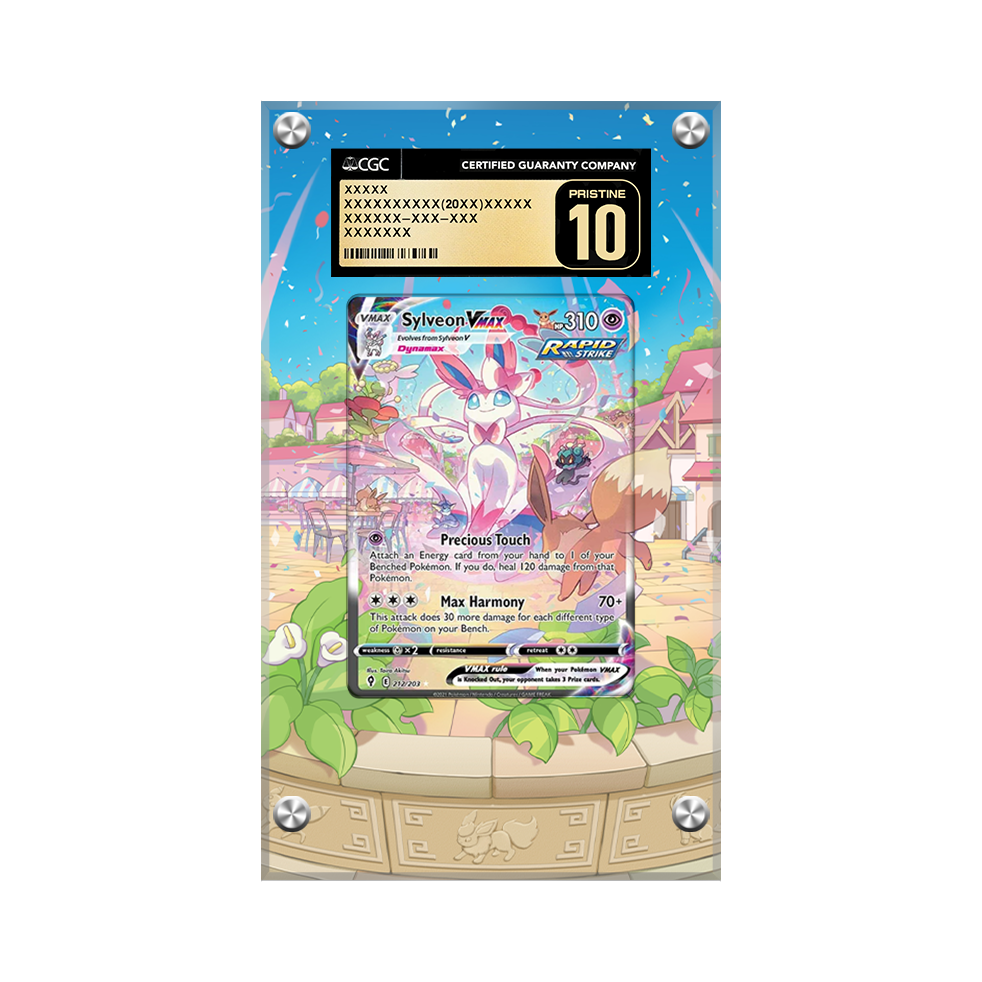 Sylveon VMAX 212/203 Pokémon Extended Artwork Protective Card Display Case Psa/cgc/raw-2