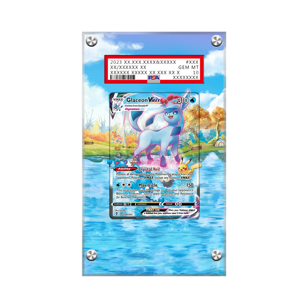 Glaceon VMAX 209/203 Pokémon Extended Artwork Protective Card Display Case Psa/cgc/raw-1