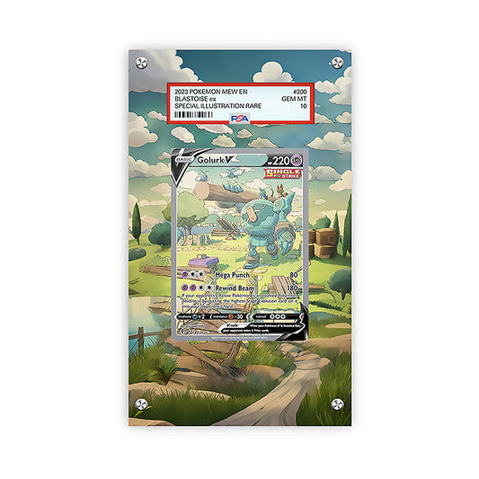 Golurk V 182/203 - Pokémon Extended Artwork Protective Card Display Case Psa/cgc/tag/raw-1