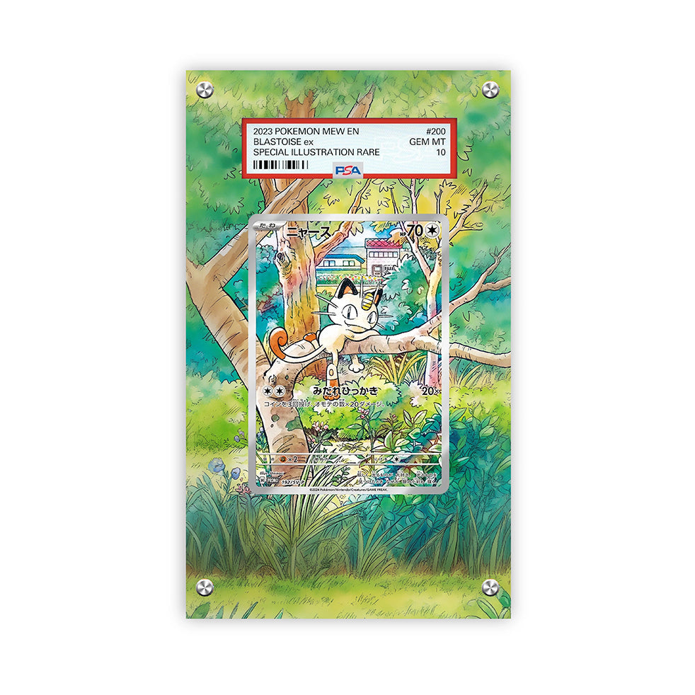 Meowth 192/sv-p - Pokémon Extended Artwork Protective Card Display Case Psa/cgc/tag/raw-1