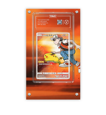 Ash Ketchum & Pikachu 270/SM-P - Pokémon Extended TAG Artwork Protective Card Display Case