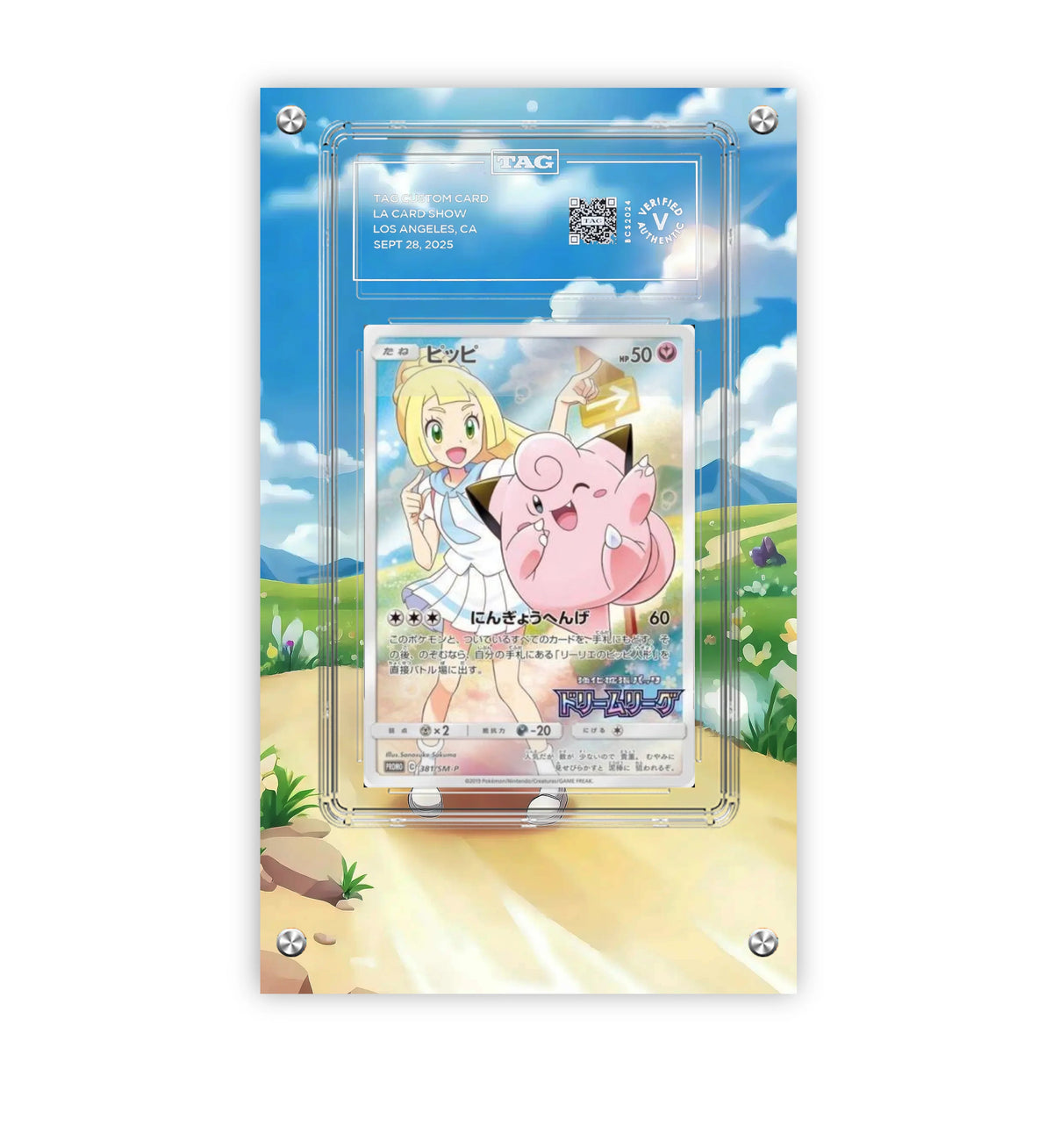 Lillie's Clefairy 178/sm-p - Pokémon Extended Artwork Protective Card Display Case Psa/cgc/raw-3