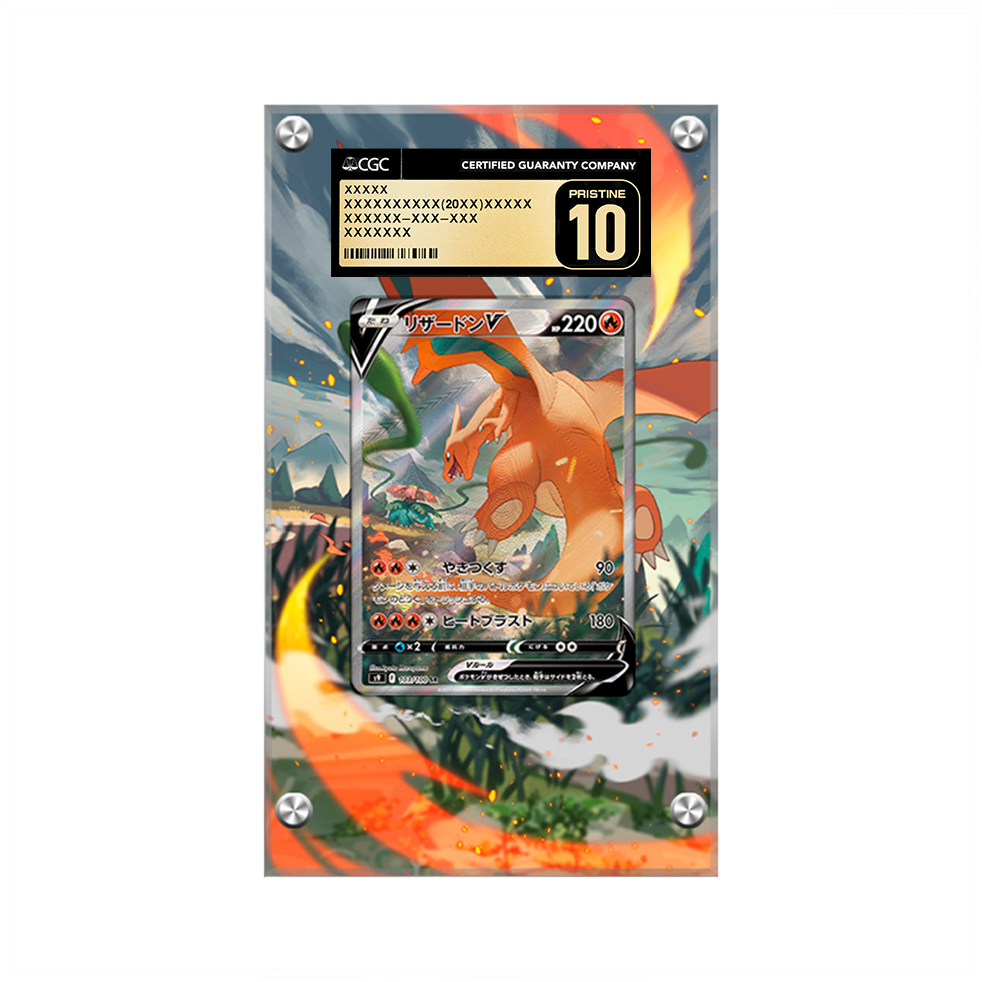 Charizard V 154/172 - Pokémon Extended Artwork Protective Display Case Psa/cgc/raw-2