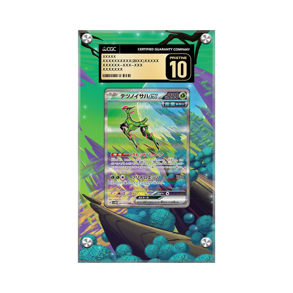 Iron Leaves EX 203/162 - Pokémon Extended Artwork Protective Display Case Psa/cgc/raw-2