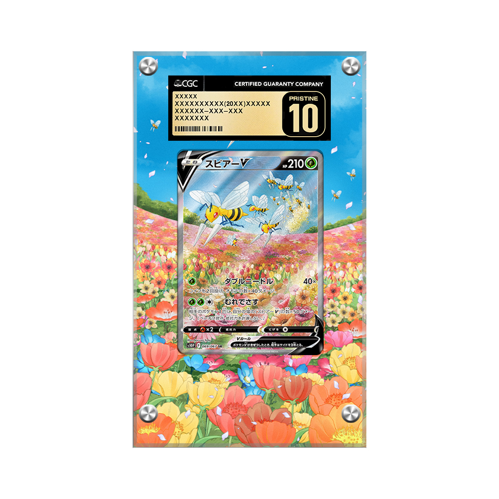 Beedrill V 161/189 - Pokémon Extended Artwork Protective Display Case Psa/cgc/raw-2