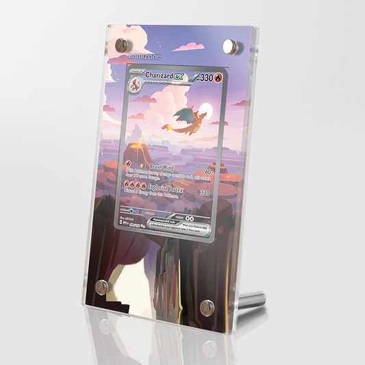 Charizard EX 199/165 - Pokémon Extended Artwork Protective Display Case Psa/cgc/raw-0