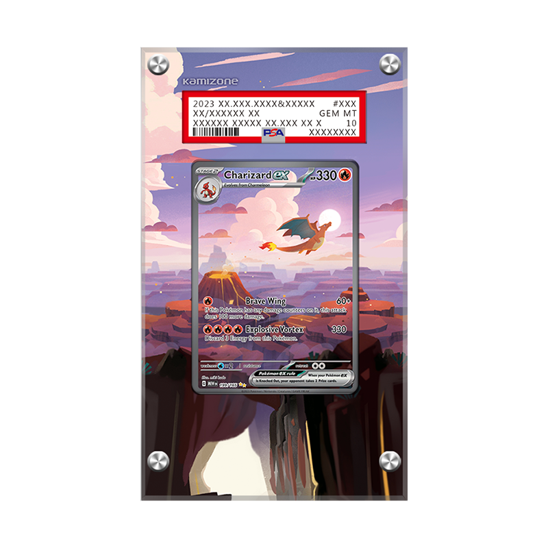 Charizard EX 199/165 - Pokémon Extended Artwork Protective Display Case Psa/cgc/raw-1
