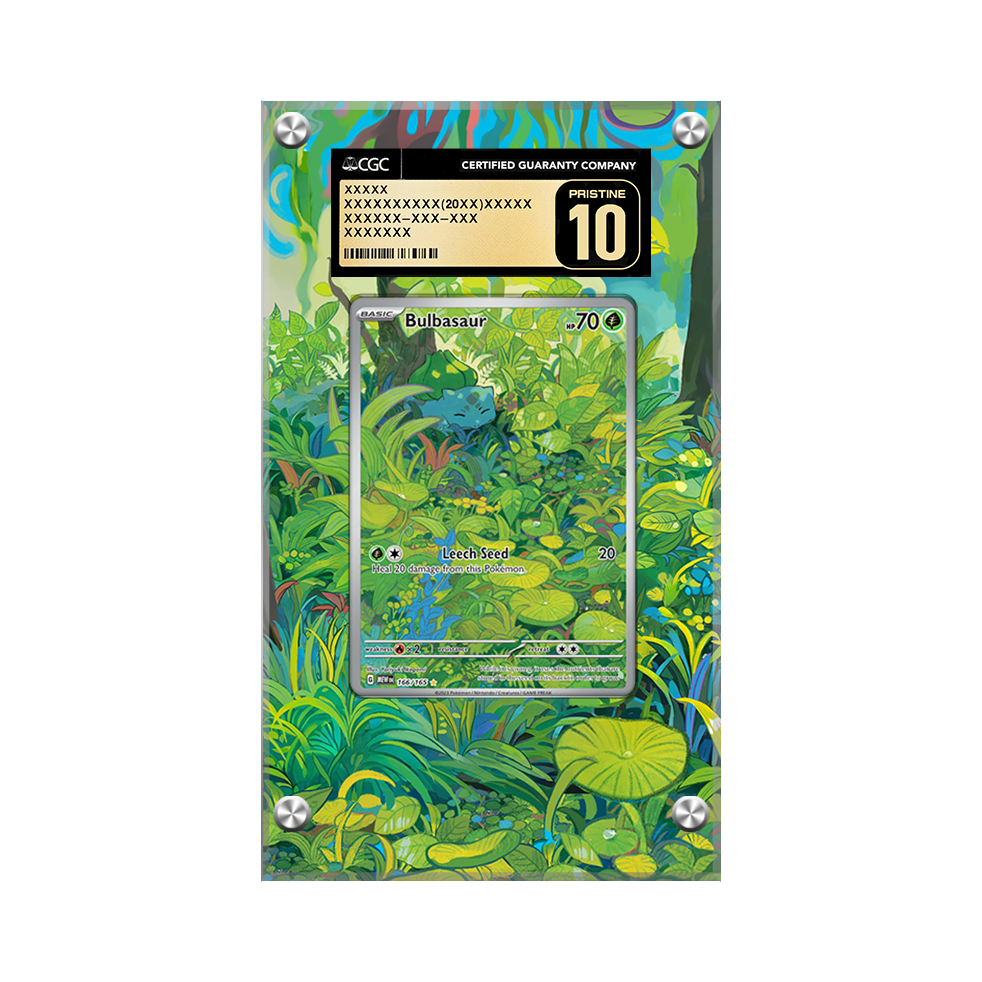 Bulbasaur 166/165 - Pokémon Extended Artwork Protective Display Case Psa/cgc/raw-2