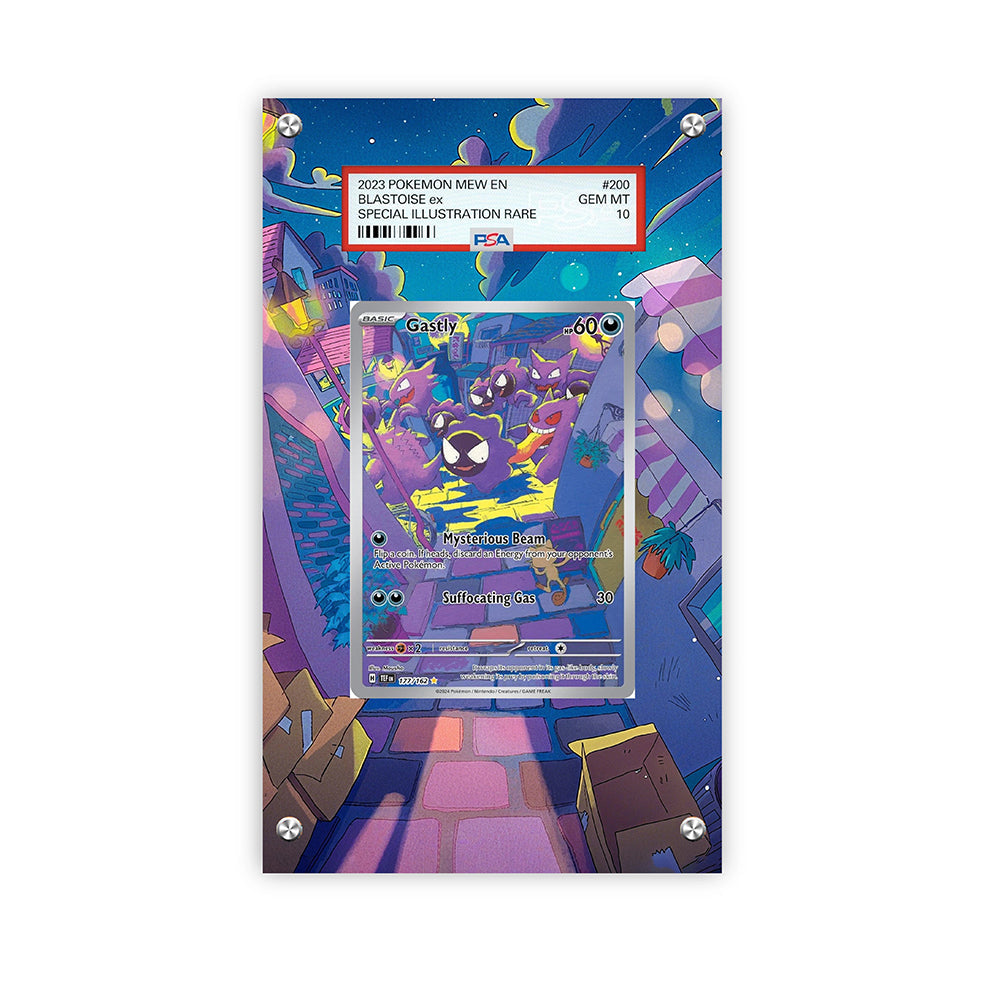Gastly 177/162 - Pokémon Extended Artwork Protective Card Display Case Psa/cgc/tag/raw-1