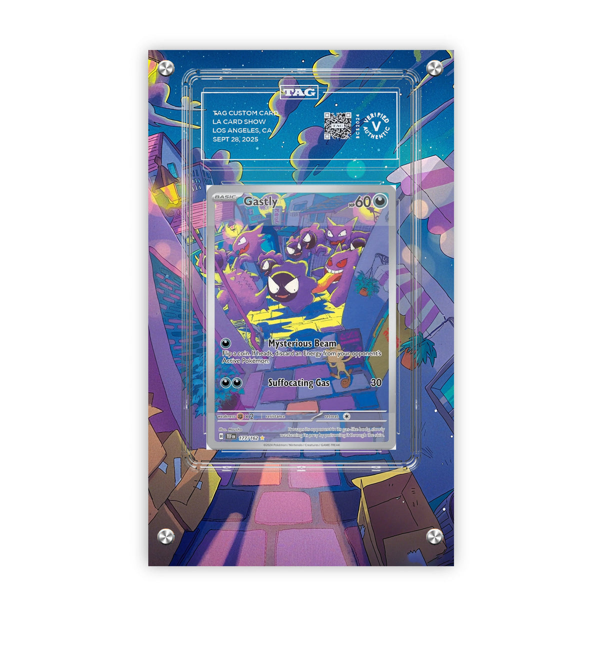 Gastly 177/162 - Pokémon Extended Artwork Protective Card Display Case Psa/cgc/tag/raw-3