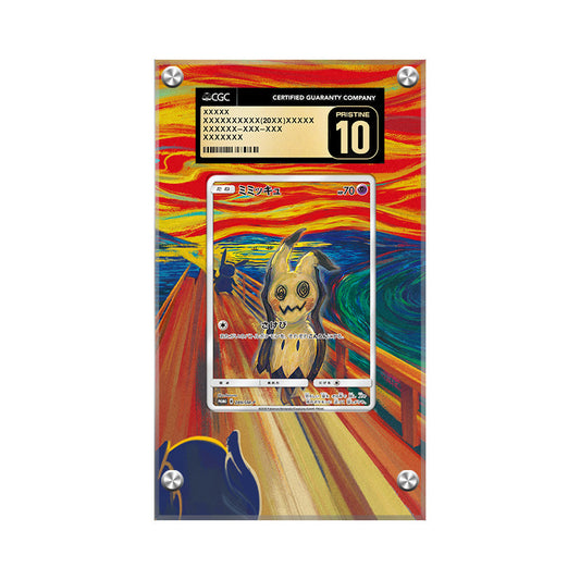 Mimikyu 289/SM-P SCREAM Munch - Pokémon CGC Extended Artwork Protective Card Display Case