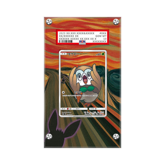 Rowlet 290/sm-p Scream Munch - Pokémon Extended Artwork Protective Display Case Psa/cgc/raw