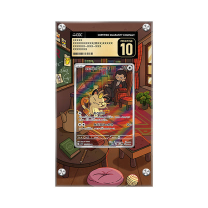 Team Rocket's Meowth - Pokémon CGC Extended Artwork Protective Card Display Case