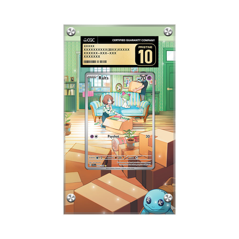 Ralts 211/198 - Pokémon Extended Artwork Protective Card Display Case Psa/cgc/raw-2