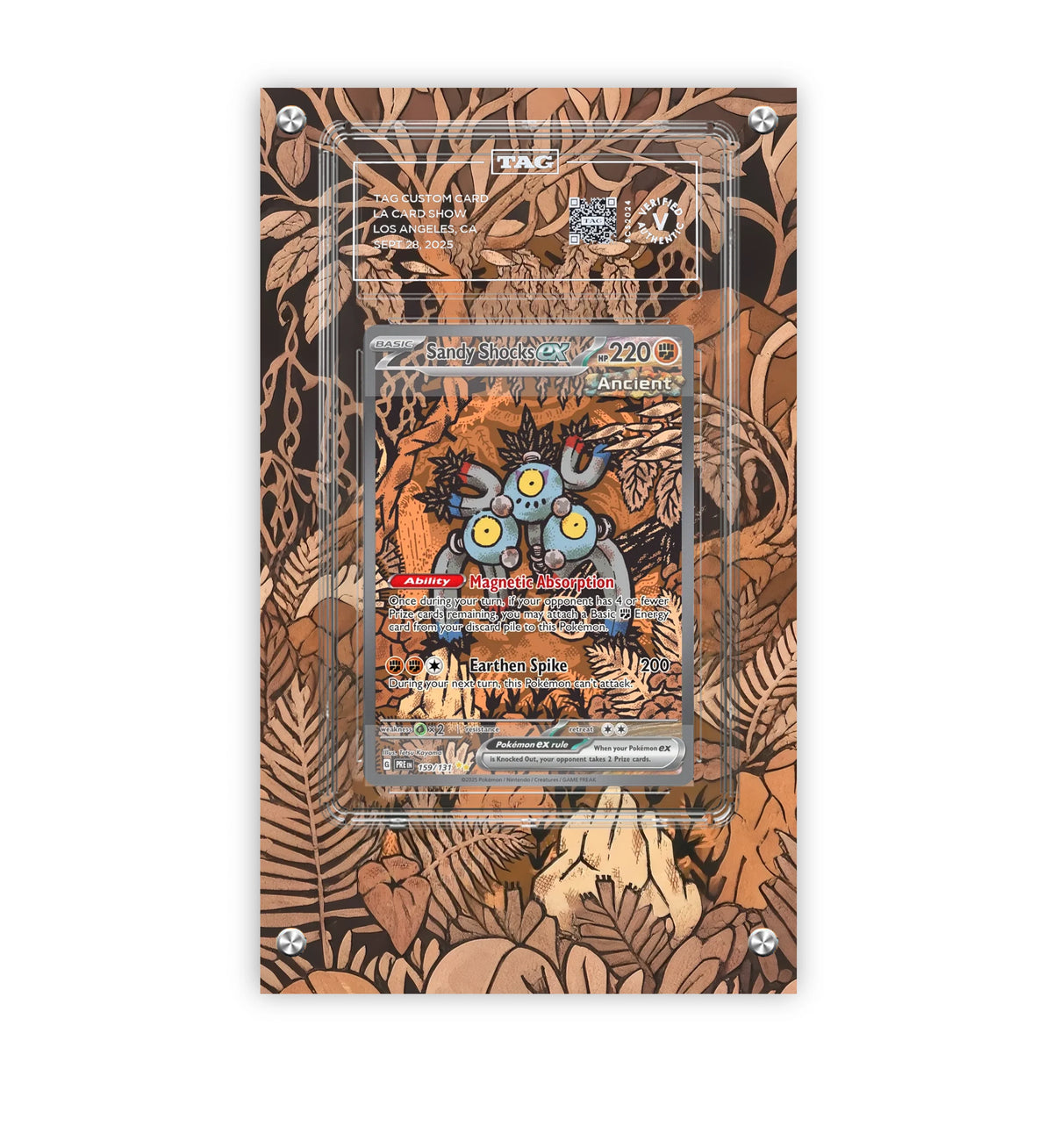Sandy Shocks EX 159/131 - Pokémon Extended Artwork Protective Card Display Case Psa/cgc/tag/raw-3