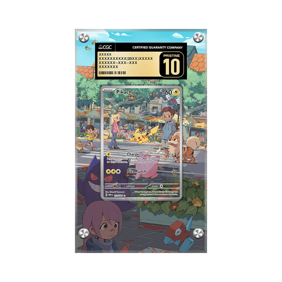 Pikachu AR 173/165 - Pokémon CGC Extended Artwork Protective Card Display Case