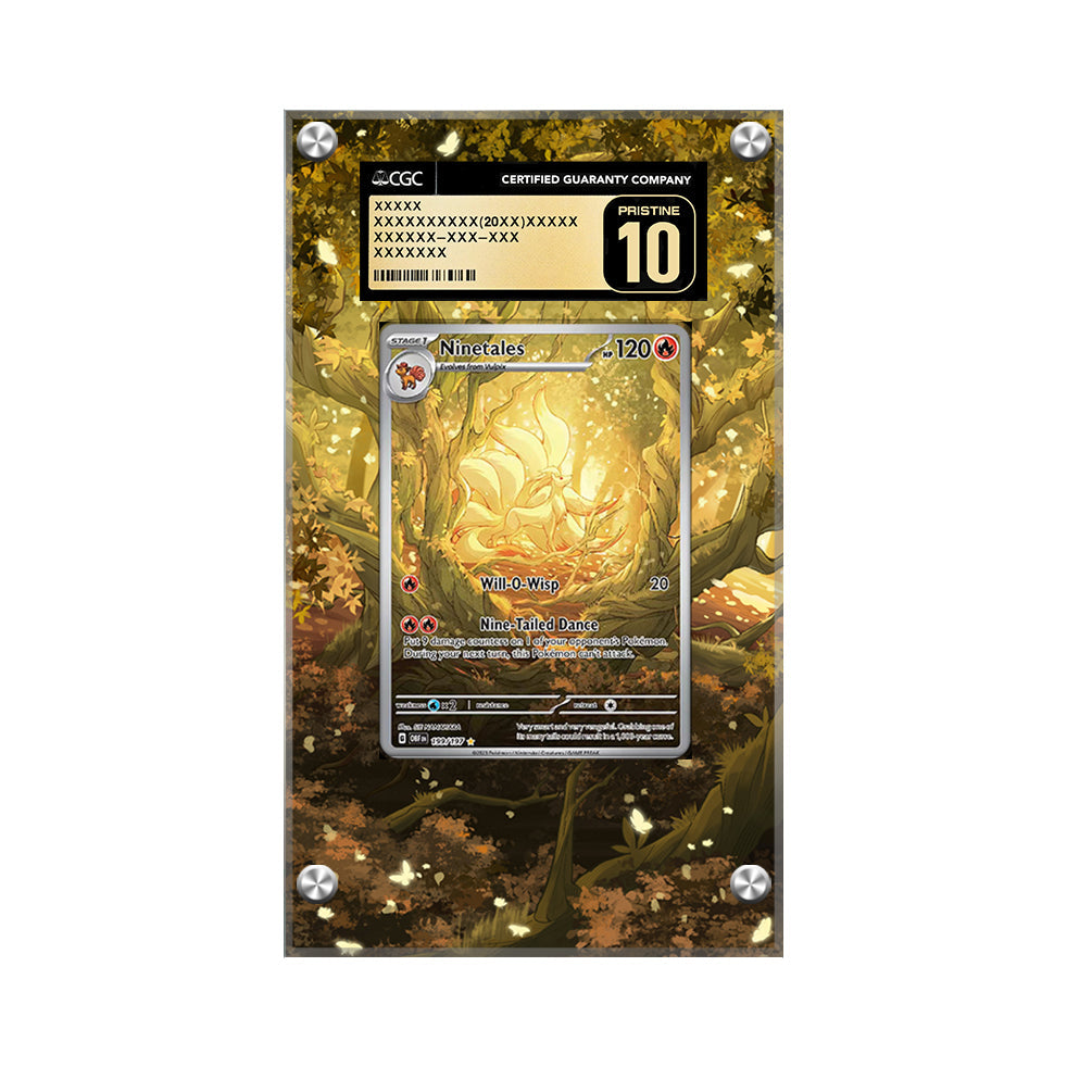 Ninetales 199/197 - Pokémon Extended Artwork Protective Card Display Case Psa/cgc/raw-2