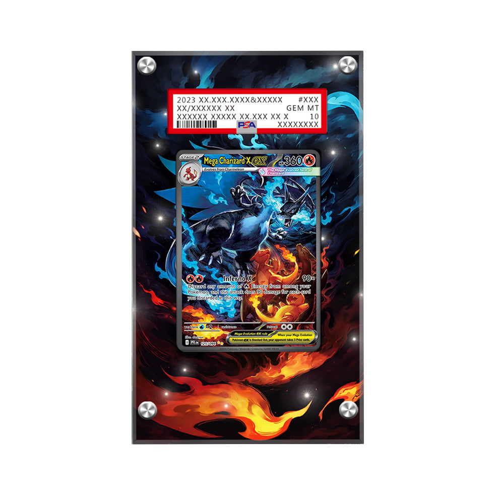 Mega Charizard X 110/080 - Pokémon PSA Extended Artwork Protective Card Display Case