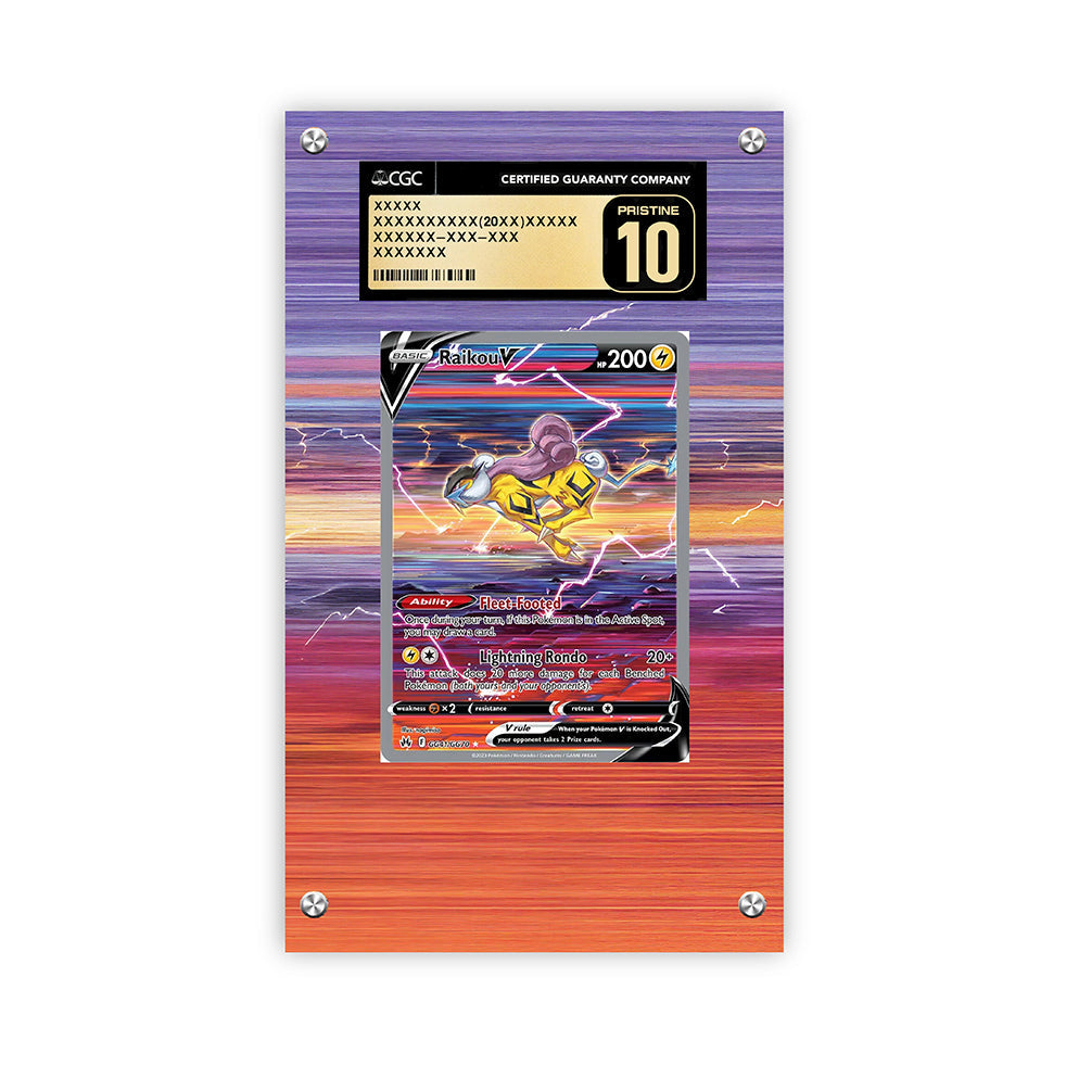 Raikou V GG41/GG70 - Pokémon CGC Extended Artwork Protective Card Display Case