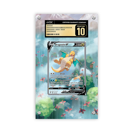 Dragonite V 192/203 - Pokémon CGC Extended Artwork Protective Card Display Case
