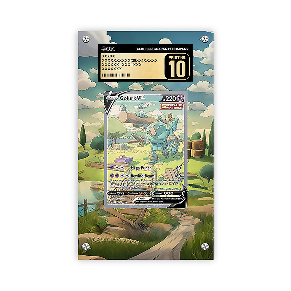 Golurk V 182/203 - Pokémon CGC Extended Artwork Protective Card Display Case