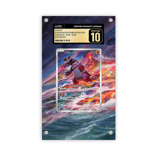 Groudon 199/182 - Pokémon CGC Extended Artwork Protective Card Display Case