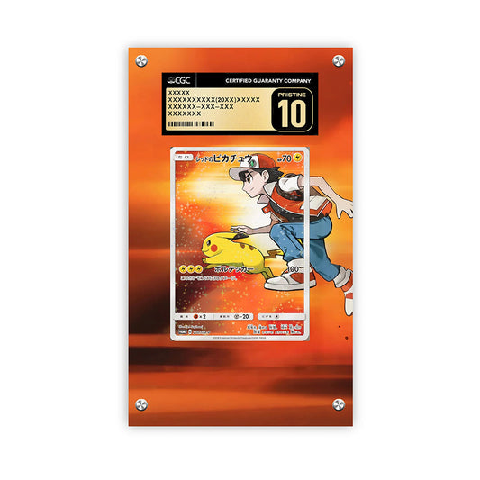 Ash Ketchum & Pikachu 270/SM-P - Pokémon CGC Extended Artwork Protective Card Display Case