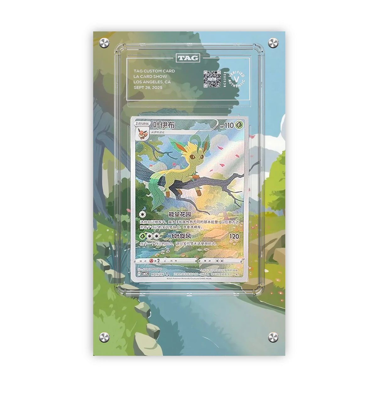 Leafeon Cbb2c 15/15 - Pokémon Extended Artwork Protective Card Display Case Psa/cgc/tag/raw-3