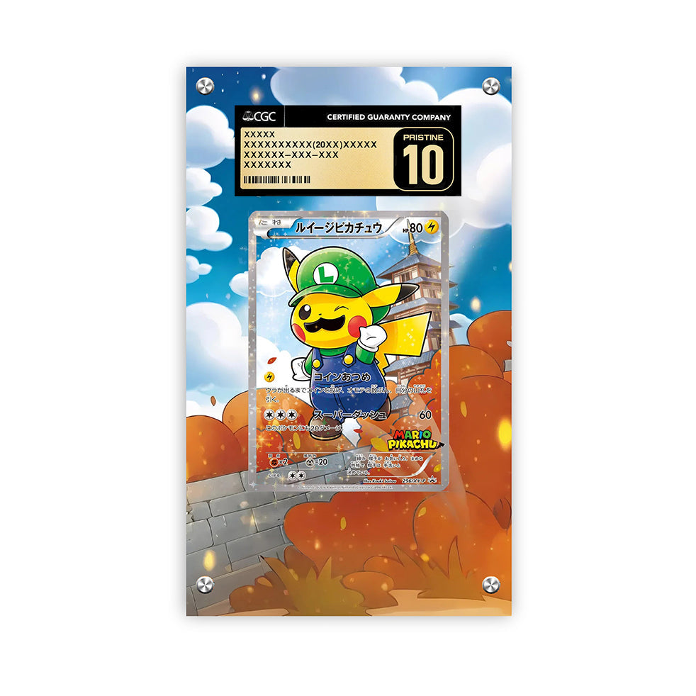 Mario Pikachu 294/XY-P - Pokémon CGC Extended Artwork Protective Card Display Case