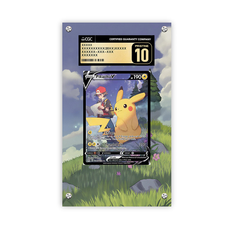 Pikachu V - Swsh11 - Pokémon Extended Artwork Protective Card Display Case Psa/cgc/tag/raw-2